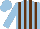 Silk - light blue, brown stripes