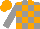 Silk - Grey body, orange checked, grey arms, orange cap