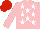 Silk - Pink, white stars, red cap