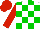 Silk - White, green checks, red sleeves, red cap