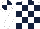Silk - White, dark blue checked, quartered cap