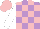 Silk - Mauve and pink check, white sleeves, pink cap