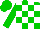 Silk - Green, white checked