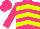 Silk - Neon pink, chartreuse chevrons