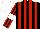 Silk - Black and red stripes, striped sleeves, white armlets, white cap