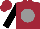 Silk - Maroon, grey ball, black sleeves