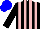 Silk - Black and pink stripes, blue cap