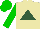 Silk - Beige, hunter green triangle, green sleeves and cap