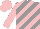 Silk - grey, pink diagonal stripes, pink sleeves and cap