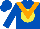Silk - Royal blue, orange chevron, yellow ball