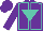 Silk - Purple, turquoise seams, turquoise inverted triangle