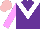 Silk - Purple, white chevron, lilac sleeves, pink cap