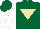 Silk - Dark green, beige inverted triangle, white sleeves, dark green cap Silk - Dark green, beige inverted triangle, white sleeves, dark green cap