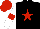 Silk - black, red star, red armbands on white sleeves, red cap