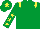 Silk - Emerald green, yellow epaulets, emerald green sleeves, yellow stars, emerald green cap, yellow star
