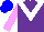 Silk - Purple, white chevron, lilac sleeves, blue cap