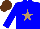 Silk - Blue-light body, brown star, blue-light arms, brown cap