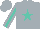Silk - Silver, turquoise star, turquoise stripe on sleeves