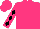 Silk - Hot pink, black diamonds on sleeves,