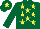 Silk - Dark green, yellow stars, yellow star on cap