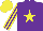 Silk - Purple, yellow star, purple, yellow striped sleeves, yellow cap