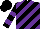 Silk - Black, purple diagonal stripes, purple bars on sleeves, black cap