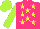 Silk - Hot pink, yellow stars, lime green sleeves and cap