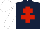 Silk - Dark blue, red cross of lorraine, white sleeves and cap