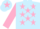 Silk - Light blue, pink stars, sleeves and star on cap