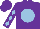 Silk - Purple, light blue ball, light blue diamonds on sleeves