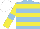 Silk - Light blue, yellow hoops, yellow sleeves, light blue armbands, white cap