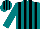 Silk - Teal, black stripes, and striped cap