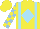 Silk - Yellow, sky blue diamond braces, light blue blocks on sleeves