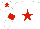 Silk - White, red star, armlets and star on cap
