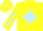 Silk - Yellow, Light Blue diamond, diamonds on sleeves and cap