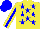 Silk - Yellow, blue stars, blue stripe sleeves, blue cap