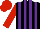 Silk - Black, purple stripes, red sleeves, red cap