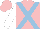 Silk - Pink,light blue cross belts, white sleeves,