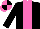 Silk - Black body, rose stripe, black arms, rose cap, black quartered
