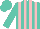 Silk - Turquoise with pink stripes