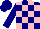 Silk - Navy, light pink blocks