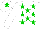 Silk - White body, green stars, white arms, white cap, green star