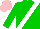 Silk - Green, white sash with green stars, pink cap