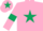 Silk - Pink, Dark Green star, armlets and star on cap