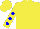 Silk - Yellow, blue spots on sleeves
