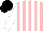 Silk - Pink, white stripes and sleeves, black cap