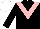 Silk - Black, pink chevron, white cap