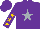Silk - Purple, silver star, gold stars on sleeves
