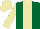 Silk - dark green body, beige stripe, beige sleeves and cap