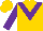 Silk - Gold, purple 'v',  purple slvs